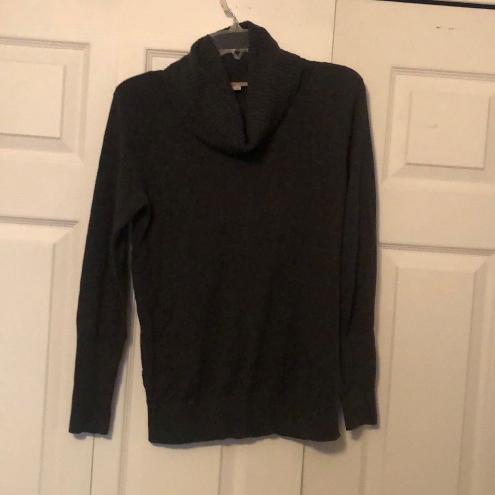 Dark grey turtleneck sweater